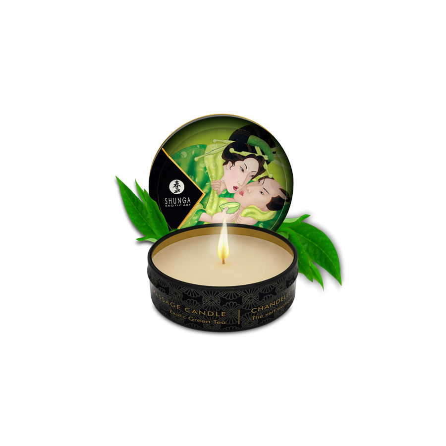 Mini bougie de massage Zénitude – Thé vert exotique | Shunga