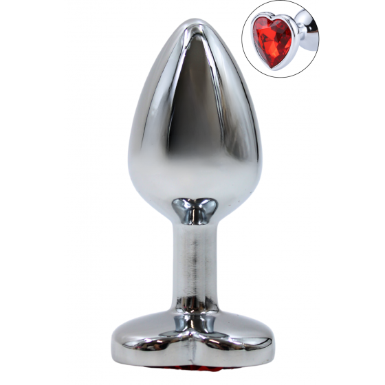 Plug Bijou Coeur en Aluminium Bijou Rouge Small Pas Cher