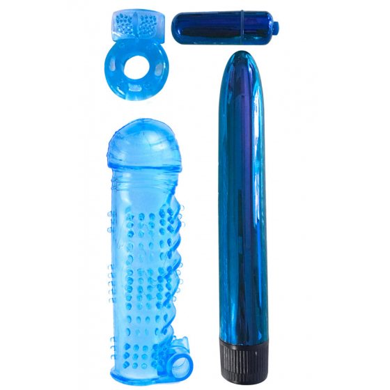 Coffret 4 Sextoys Bleu Classix Pas Cher