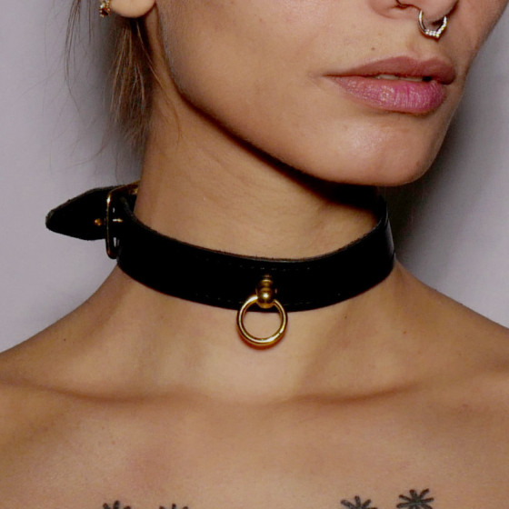 Collier Fin Anneau Gold