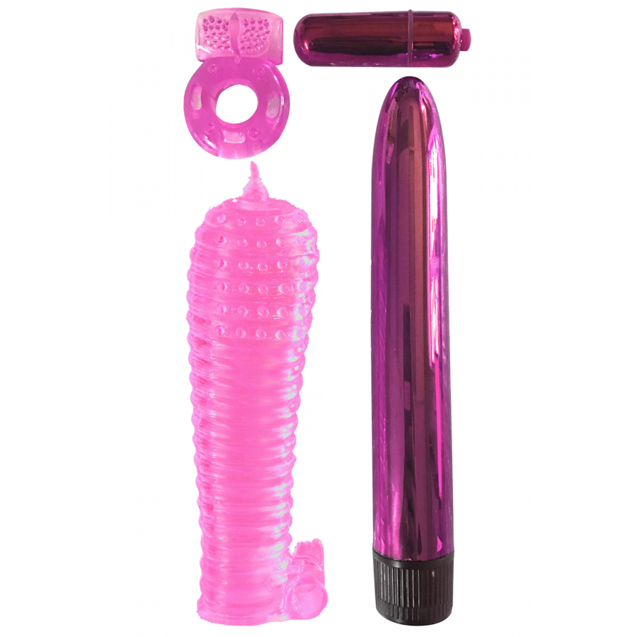 Coffret 4 Sextoys Rose Classix Pas Cher