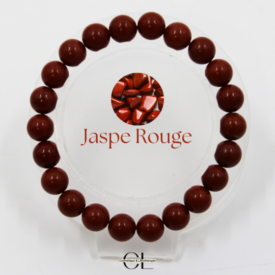Bracelet en Pierres Naturelles Jaspe Rouge A 8-9mm pas cher