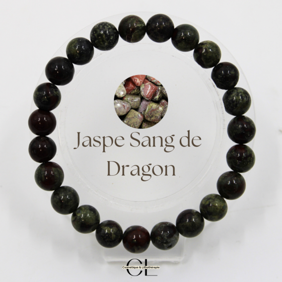 Bracelet en Pierres Naturelles Jaspe Sang de Dragon A 8-9mm pas cher