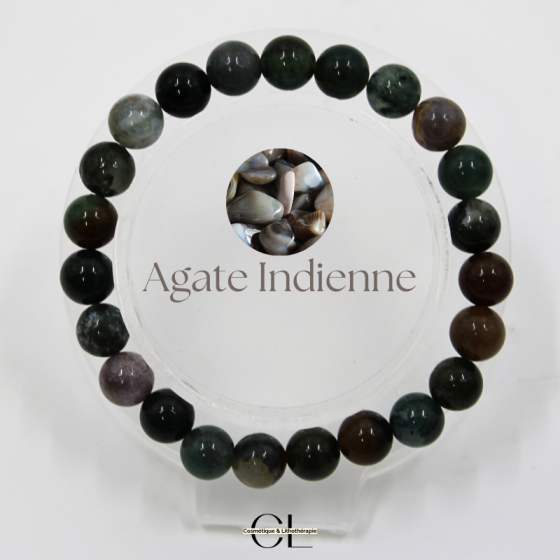 Bracelet en Pierre Naturelle Agate Indienne AB 8mm pas cher