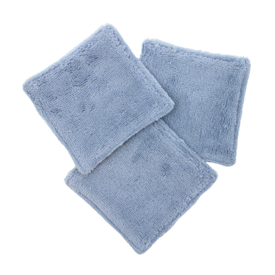 Lot de 3 Cotons Lavables Bleus Assortis Motif Floral Pas Cher