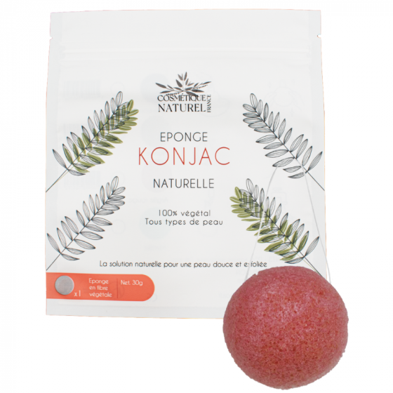 Éponge konjac Rose Pas Cher