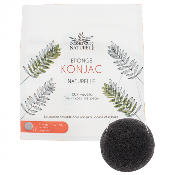 Éponge konjac Noire Pas Cher