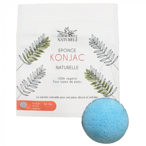Éponge konjac Bleue Pas Cher