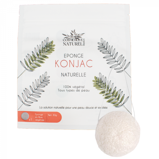 Éponge konjac Blanche Pas Cher