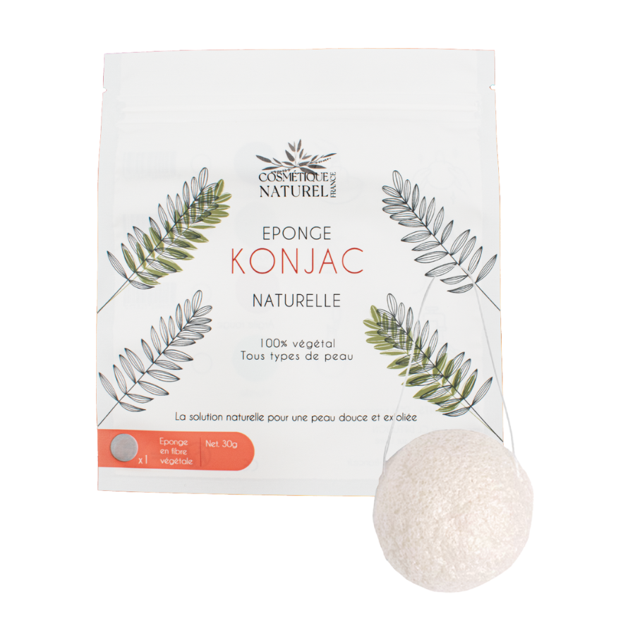 Éponge konjac Blanche Pas Cher