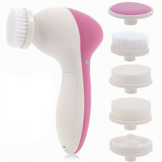 Brosse Électrique Nettoyante Visage - 5 Têtes Interchangeables Pas Cher