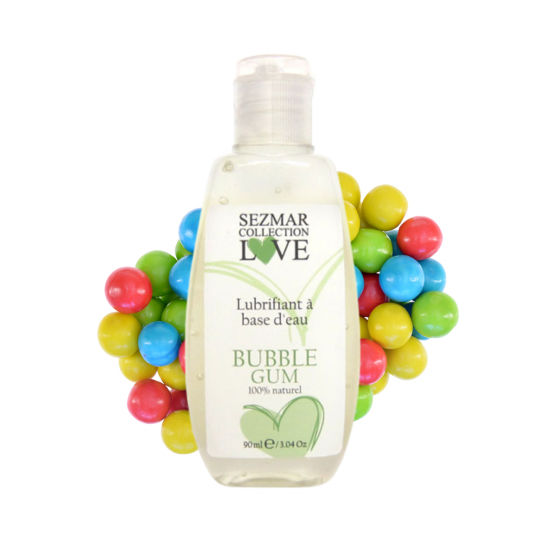 Lubrifiant à Base d'eau 100% Naturel Bubble Gum 90 ml Pas Cher | Paiement 100% sécurisé | Colis Discret |