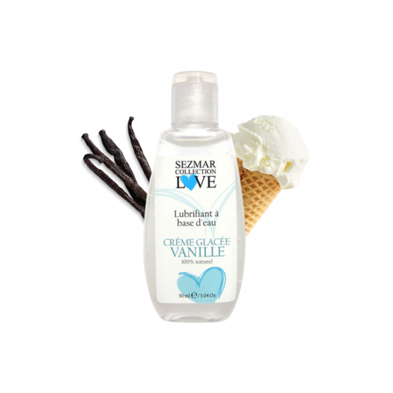 Lubrifiant à Base d'eau 100% Naturel Crème Glacée Vanille 90 ml Pas Cher | Paiement 100% sécurisé | Colis Discret |