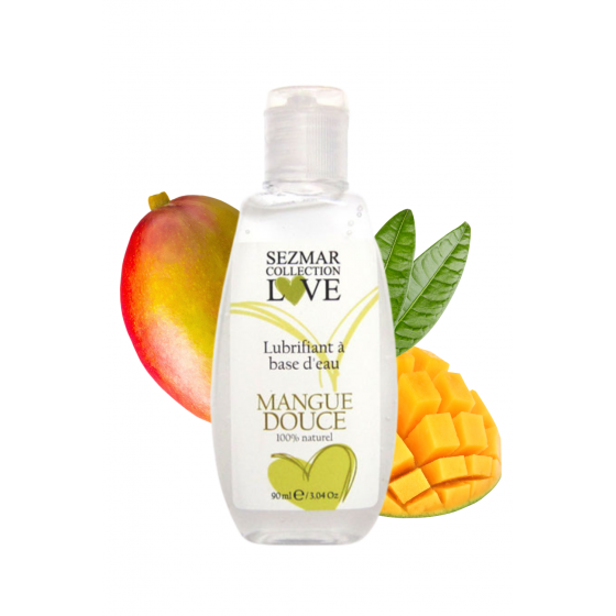 Lubrifiant à Base d'eau 100% Naturel Mangue Douce 90 ml Pas Cher | Paiement 100% sécurisé | Colis Discret |