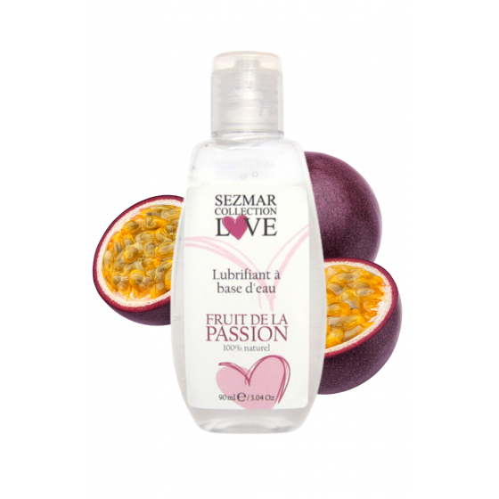 Lubrifiant à Base d'eau 100% Naturel Fruit de la Passion 90ml Pas Cher | Paiement 100% sécurisé | Colis Discret |