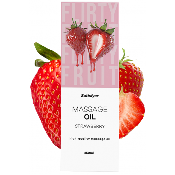 Huile de massage Fraise 250 ml Satisfyer  Pas Cher