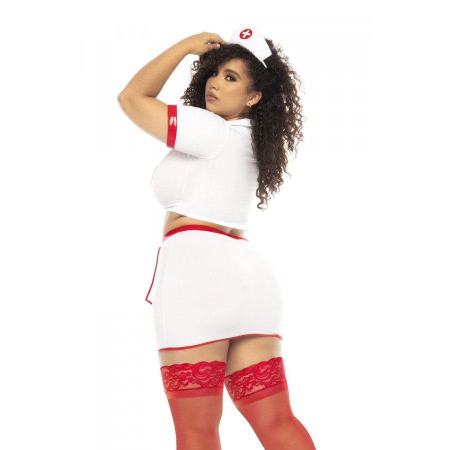Costume infirmière 3 pièces grande taille Pas Cher