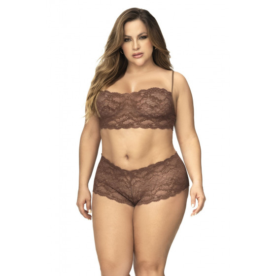 Ensemble 2 pièces en dentelle grande taille Pas Cher
