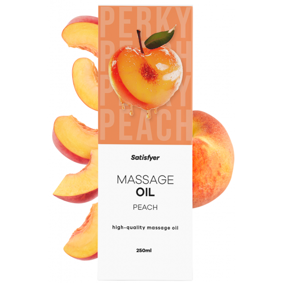 Huile de Massage Pêche 250 ml – Satisfyer | Parfum fruité & glisse soyeuse