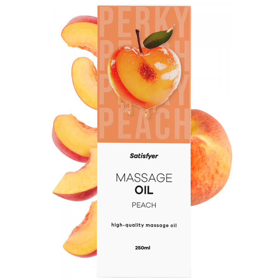 Huile de Massage Pêche 250 ml – Satisfyer | Parfum fruité & glisse soyeuse