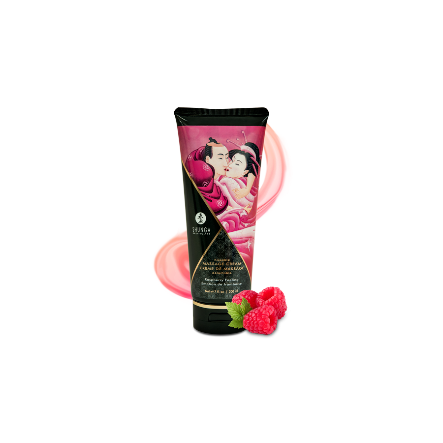 Crème de Massage Emotion Framboise - Soins Sensuels et Relaxants