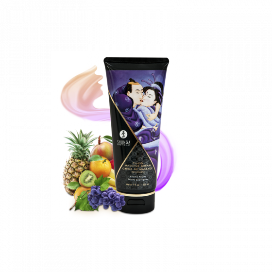 Crème de Massage Fruits Exotiques Shunga - Relaxation et Bien-être Sensuel
