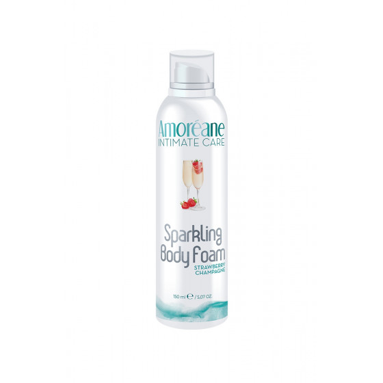 Mousse massage crépitante Vin Pétillant Fraise – Amoréane (150 ml)