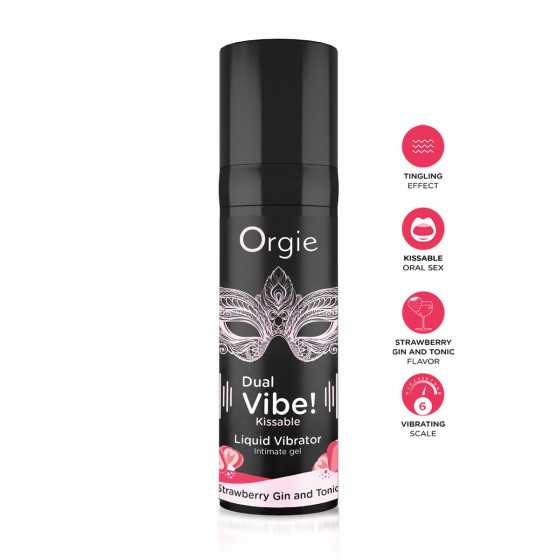 Gel d’excitation Dual Vibe « Strawberry Gin & Tonic » – Orgie | Sensation vibrante & picotante