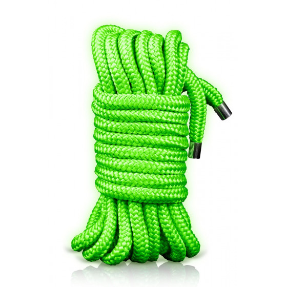 Corde de Bondage Phosphorescente 5 m – Ouch! Glow in the Dark | Bondage Rope