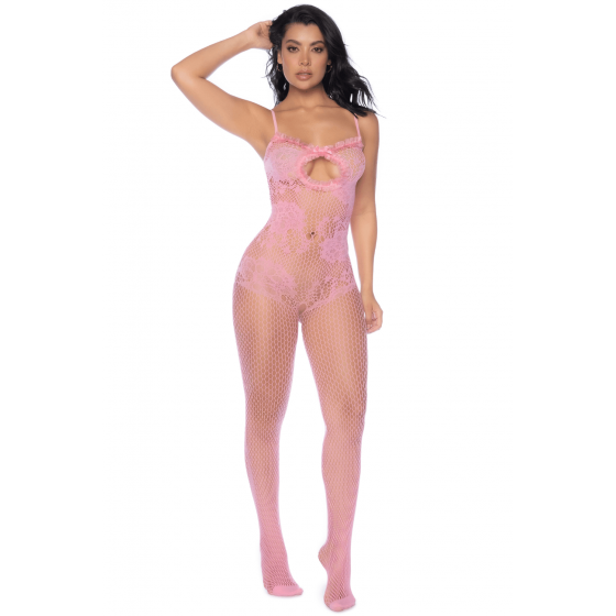 Combinaison en résille rose ajourée – Sexy & audacieuse - Ma Boutique en Folie
