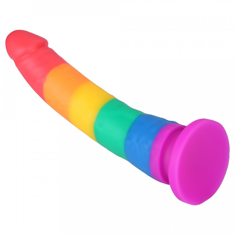 Gode ventouse multicolore taille S – Silicone doux & adapté harnais