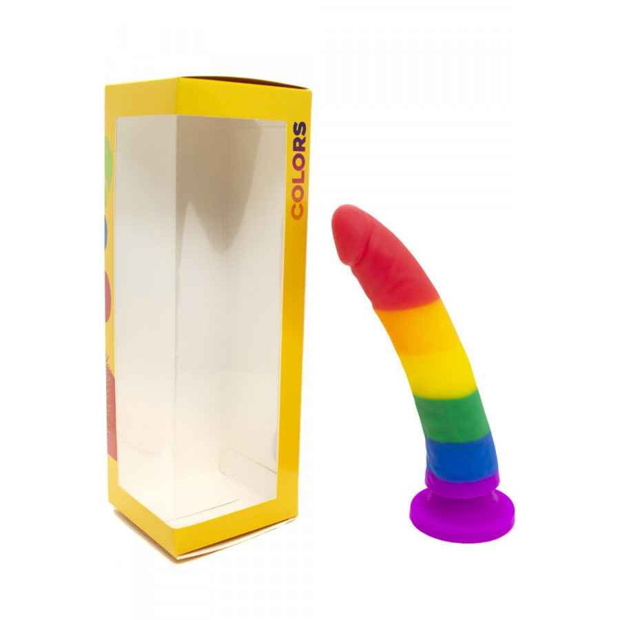 Gode ventouse multicolore taille S – Silicone doux & adapté harnais