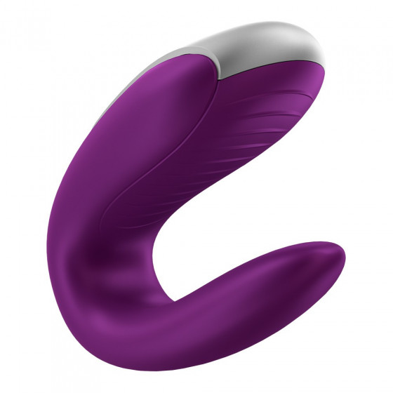 Sextoy de couple vibrant USB connecté Double Fun violet – Satisfyer