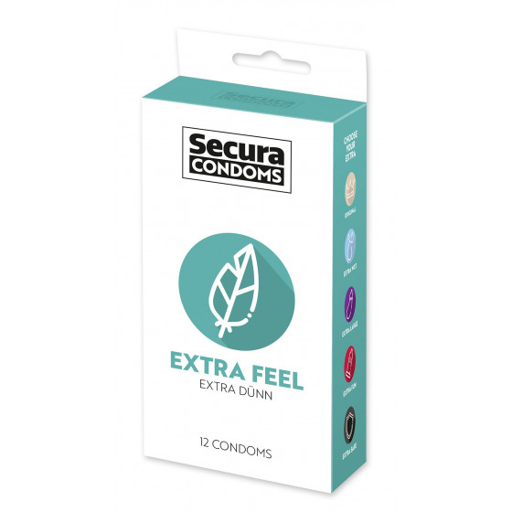 Préservatifs lubrifiés extra fins en latex x12 – 53 mm Extra Feel