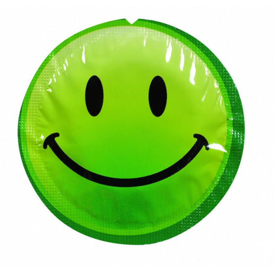 Préservatif lubrifié Smiley x1 – Latex 54 mm couleur aléatoire