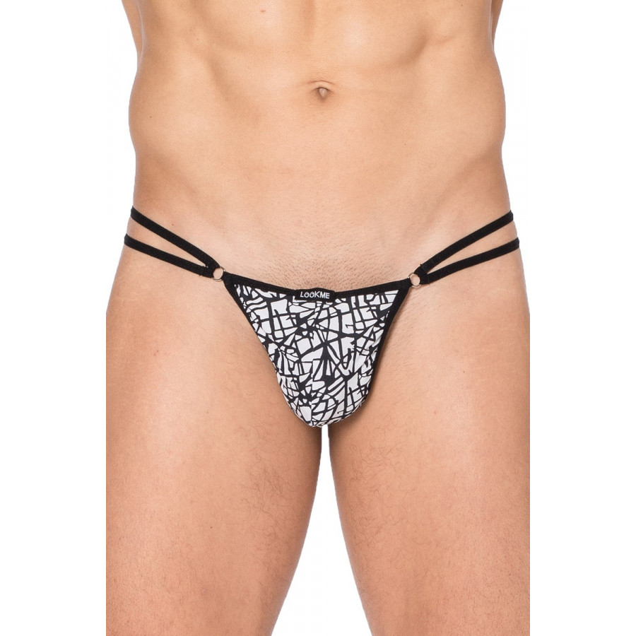 Mini string imprimé blanc et noir New Look