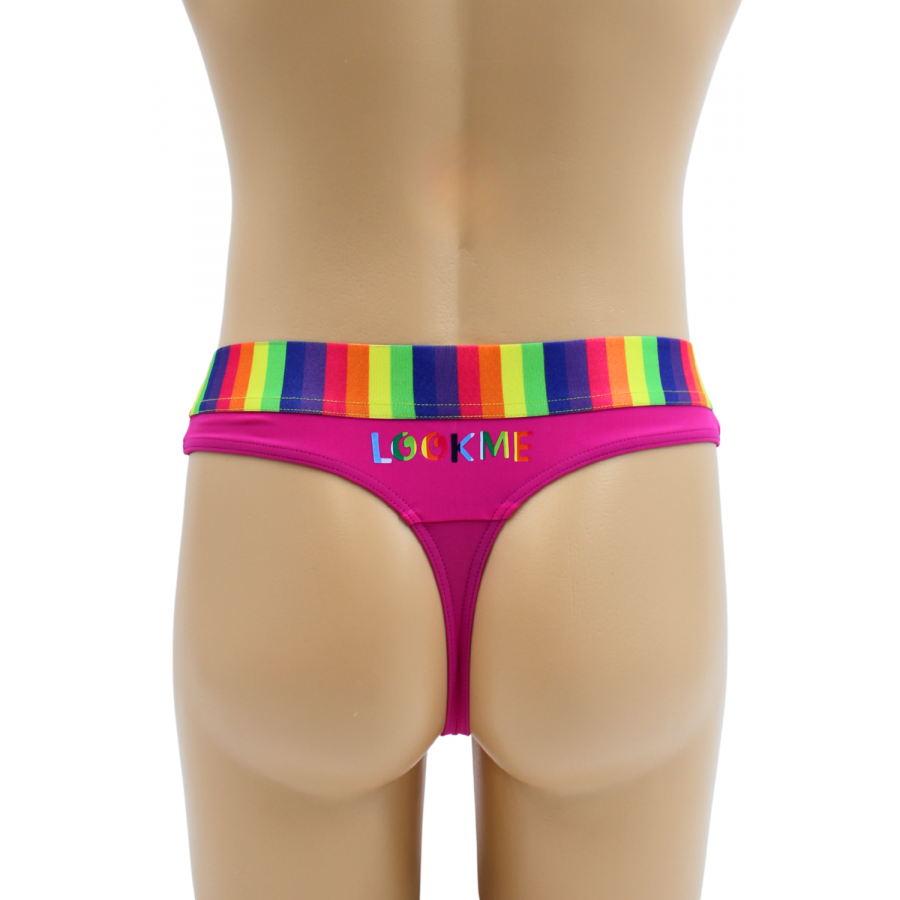 String rose Rainbow | Lingerie masculine sexy