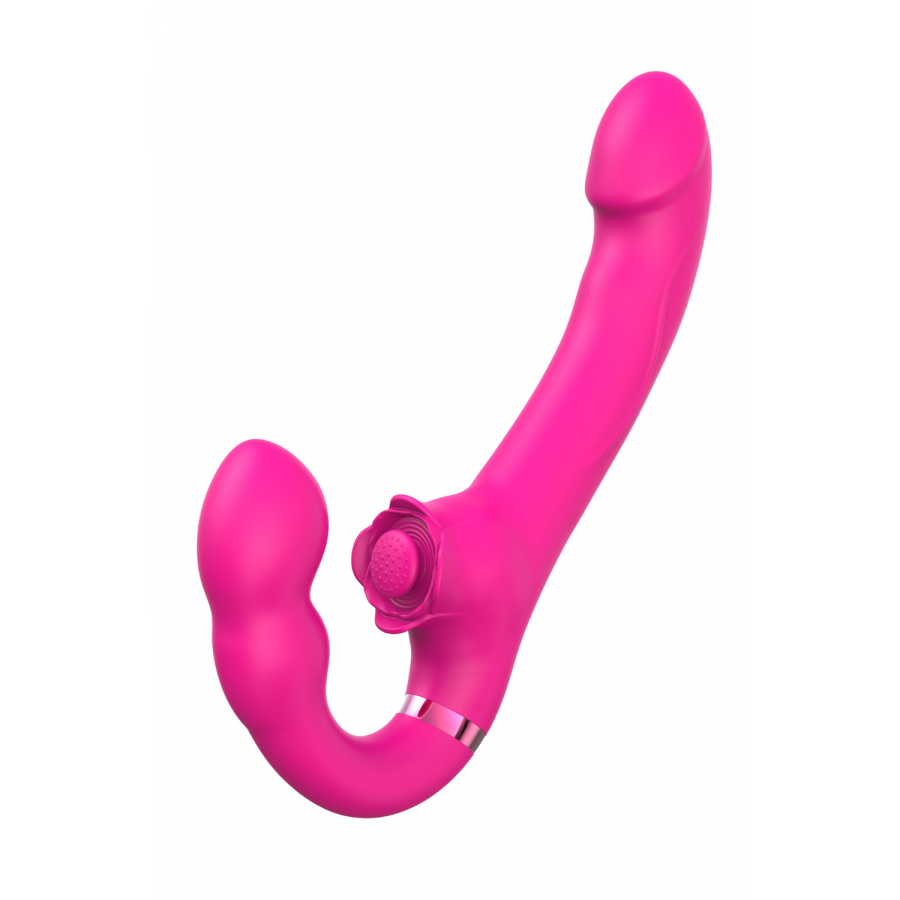 Vibromasseur ROSEA Strap-on Triple Action Télécommandé