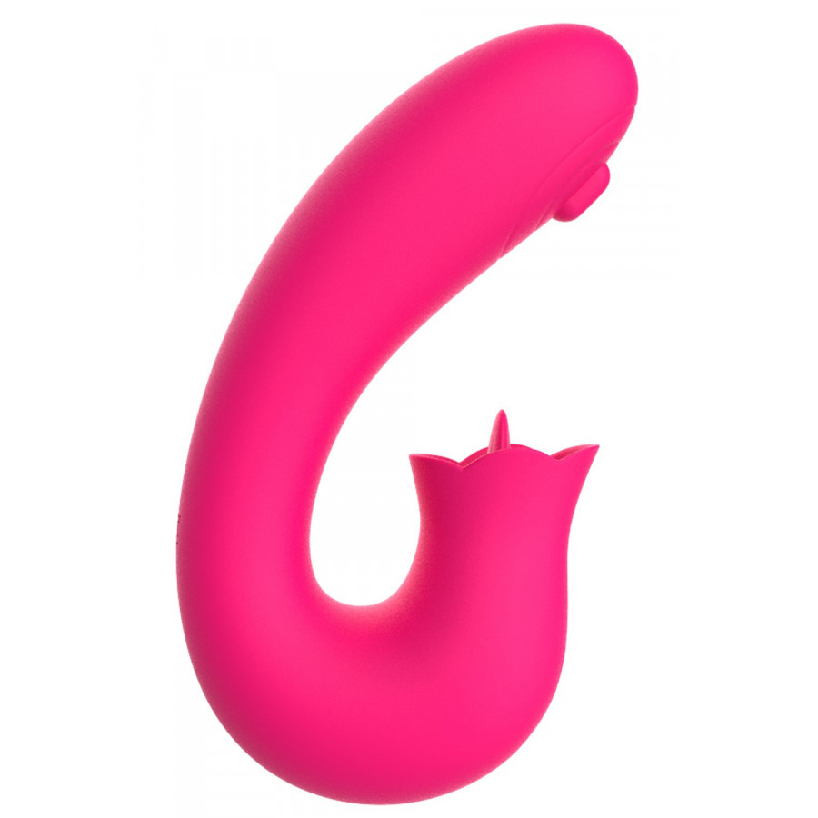 Vibromasseur 2 en 1 G-spot et stimulateur de clitoris USB Kali rose