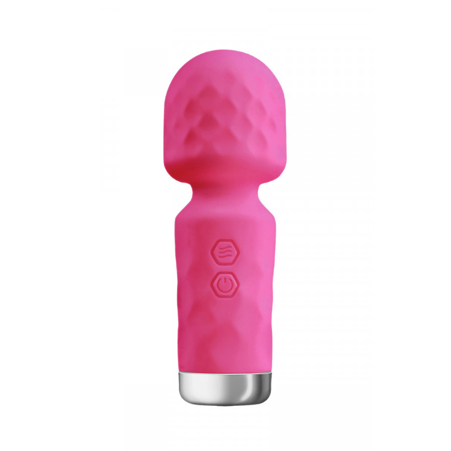 Mini vibromasseur King Wand rose - Ma Boutique en Folie