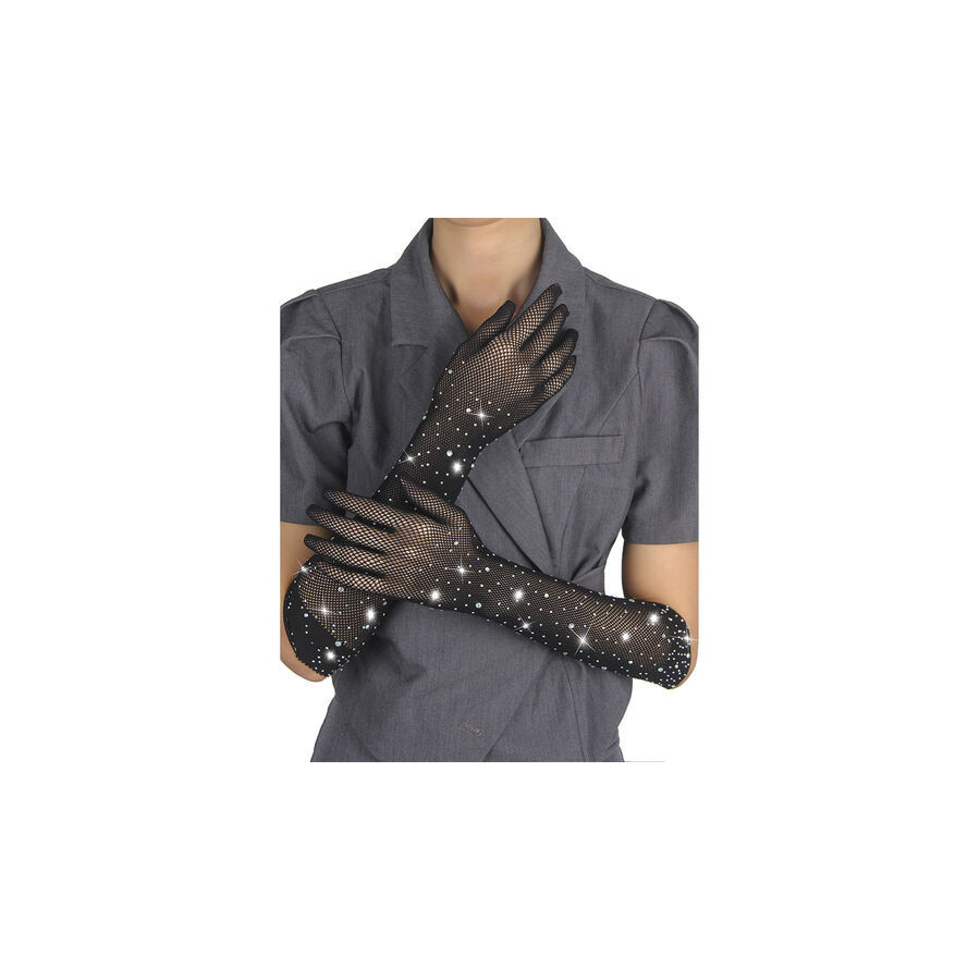 Gants Shine transparents noirs – Accessoire sexy & élégant | Ma Boutique en Folie