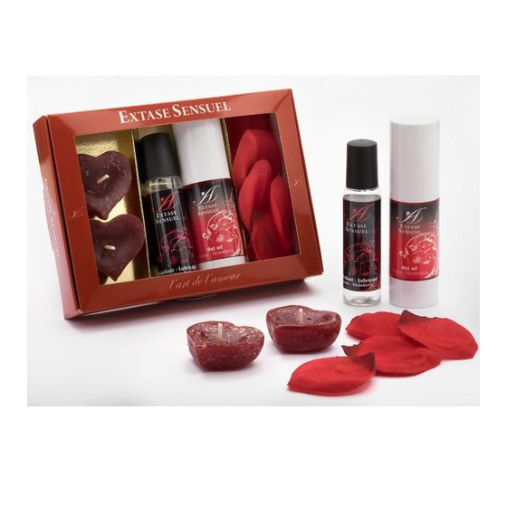 Extase Sensual Coffre Tentation Rouge – Coffret sensuel romantique