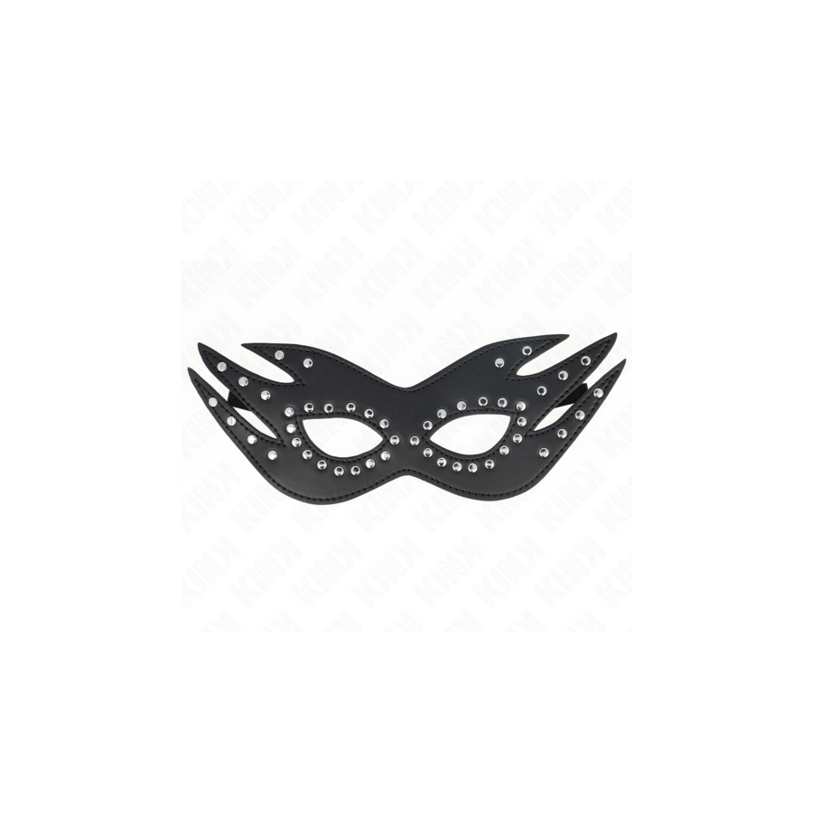 Masque en Cuirette à Rivets Modèle 3 26 × 9,5 cm – Accessoire BDSM Kink