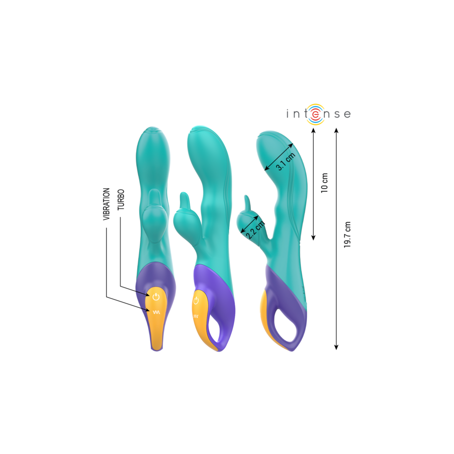 Intense Fred – Vibrateur Rabbit Bleu Rechargeable pour Double Stimulation