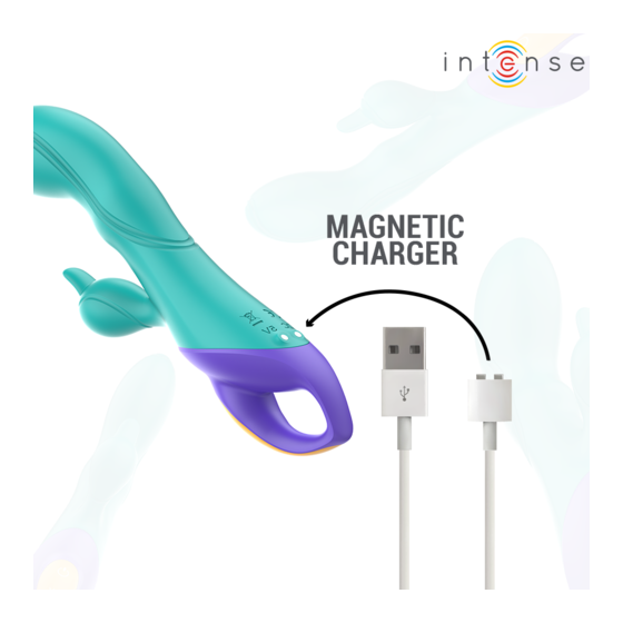 Intense Fred – Vibrateur Rabbit Bleu Rechargeable pour Double Stimulation