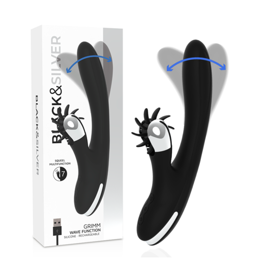 Black&Silver Bunny Grimm Wave Function – Vibrateur Rabbit Puissant et Multifonction