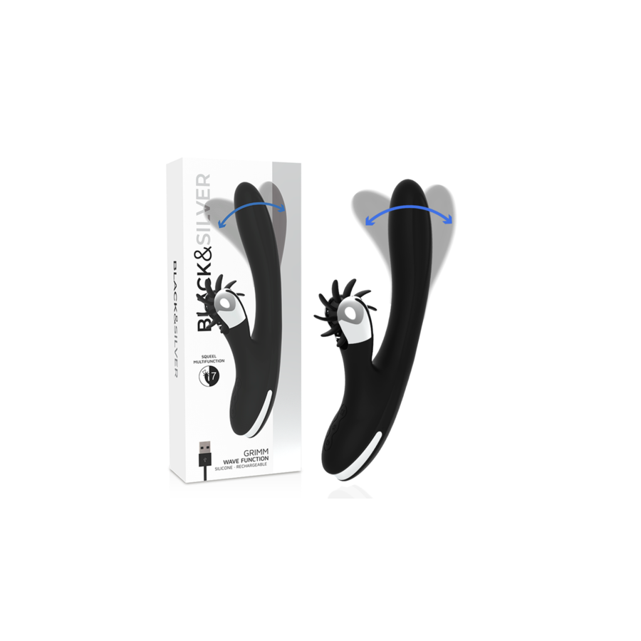 Black&Silver Bunny Grimm Wave Function – Vibrateur Rabbit Puissant et Multifonction
