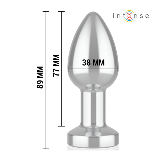 Plug anal vibrant en métal avec LED et télécommande – Taille M