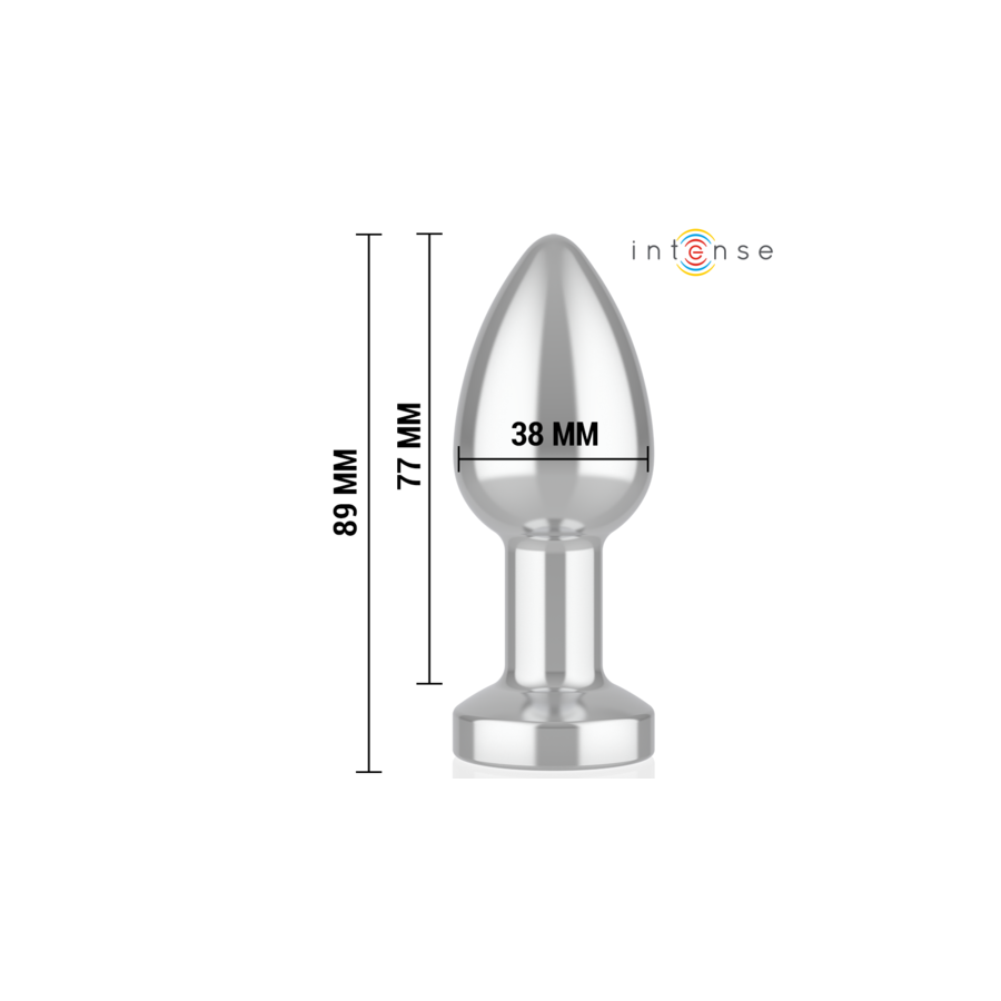 Plug anal vibrant en métal avec LED et télécommande – Taille M