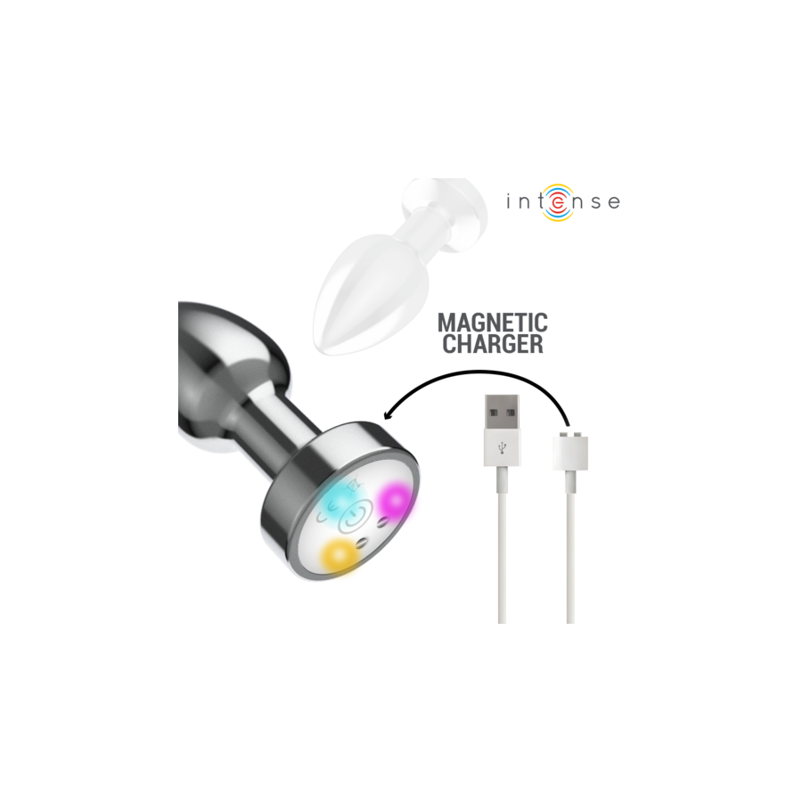 Plug anal vibrant en métal avec LED et télécommande – Taille M